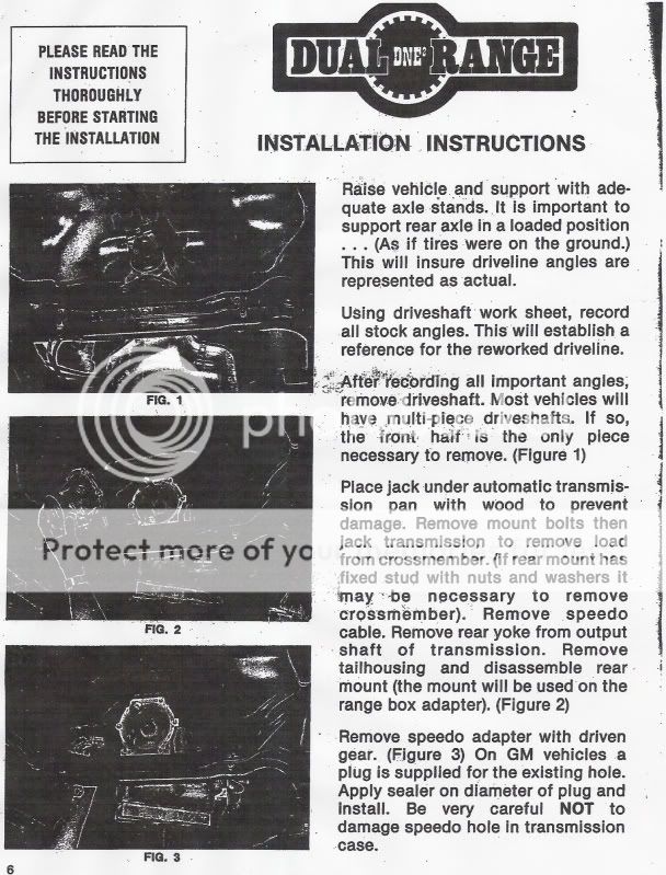 Us Gear Dual Range Parts List